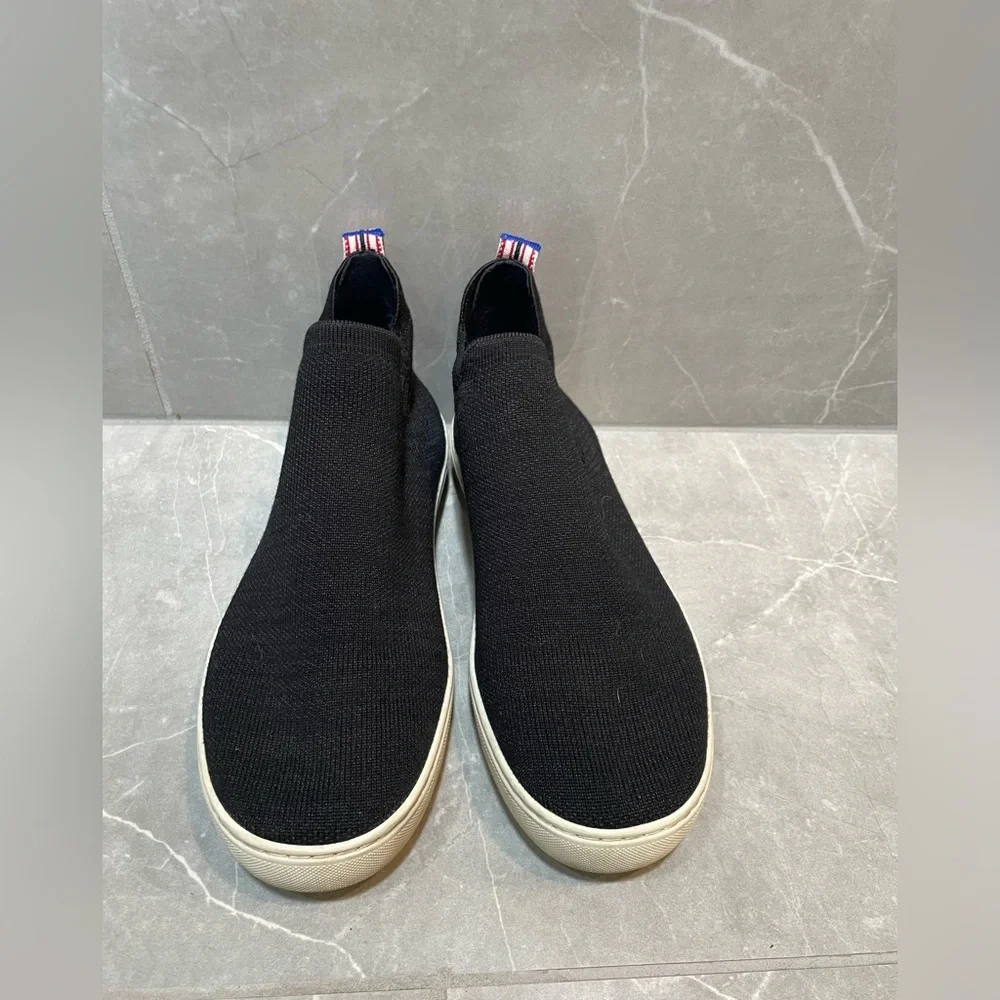 ROTHY’S The Chelsie Ankle Boot Slip-On Knit Casual Sneakers - Black